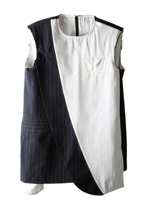 Late for Work pinstriped pocket blouse - Blue