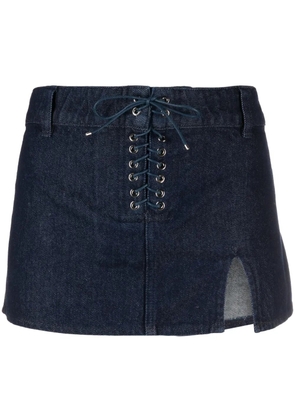 Ludovic de Saint Sernin side-slit denim shirt - Blue