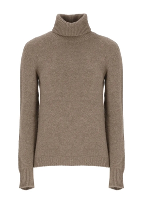 Vanisè turtleneck ribbed-trim sweater - Brown