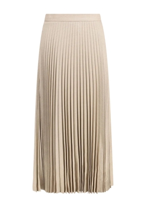 True Royal wool pleated skirt - White