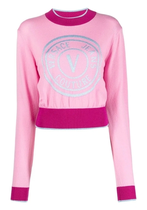 Versace Jeans Couture logo-print jumper - Pink