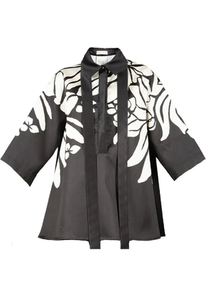 Elie Saab floral-print blouse - Black