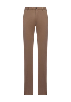 Incotex cotton straight-leg trousers - Brown