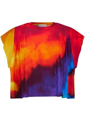 Rabanne tie-dye crew-neck T-shirt - Orange