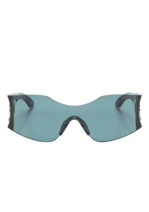Balenciaga Eyewear Hourglass shield-frame sunglasses - Green