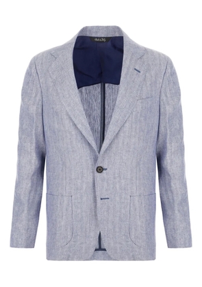 COLAMARINO embroidered linen blazer - Blue