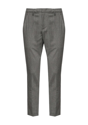 DONDUP logo-plaque trousers - Grey