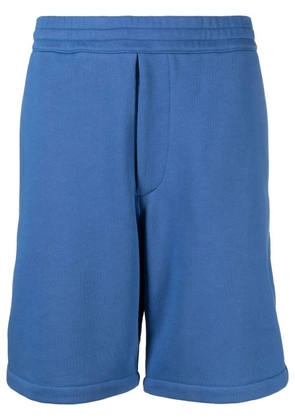 Alexander McQueen logo-tape jersey shorts - Blue