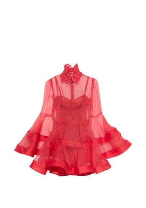 ZIMMERMANN Rebellion Lantern lace-collar layered mini dress