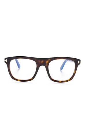 TOM FORD Eyewear tortoiseshell square-frame glasses - Brown