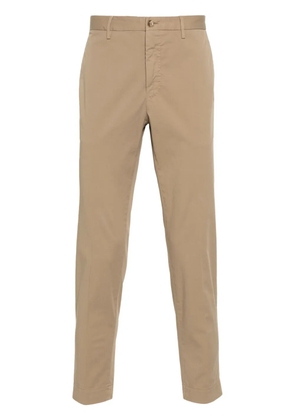 Incotex tapered cotton chino trousers - Brown