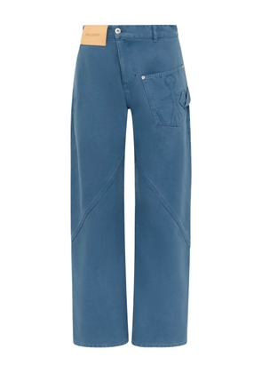 JW Anderson Twisted Workwear anchor-patch trousers - Blue
