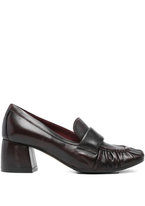 lorena paggi 60mm pleated-detail block-heel pumps - Purple