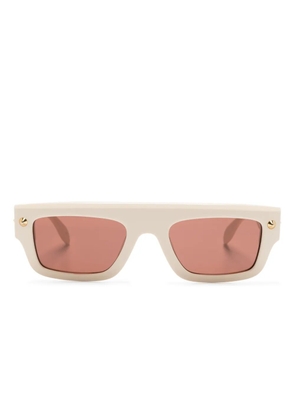Alexander McQueen Eyewear rectangle-frame sunglasses - Neutrals