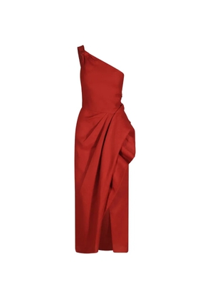 Johanna Ortiz Salsero one-shoulder ruffled midi dress - Red