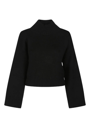 Fabiana Filippi high-neck wide-sleeve sweater - Black
