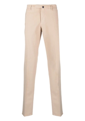Incotex pleat-detailing cotton chinos - Neutrals