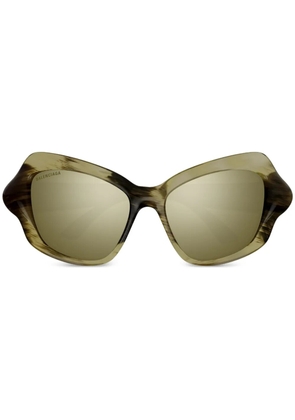 Balenciaga Eyewear Wrap D-Frame sunglasses - Brown