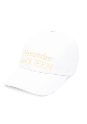 Alexander McQueen embroidered-logo cotton cap - White