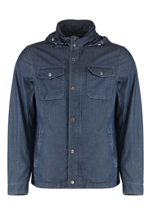 Moorer hooded denim jacket - Blue
