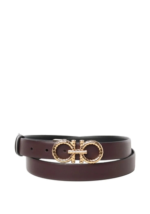 Ferragamo Gancini-buckle leather belt - Red