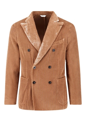 Boglioli corduroy double-breasted blazer - Brown