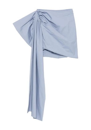 Self-Portrait draped mini skirt - Blue