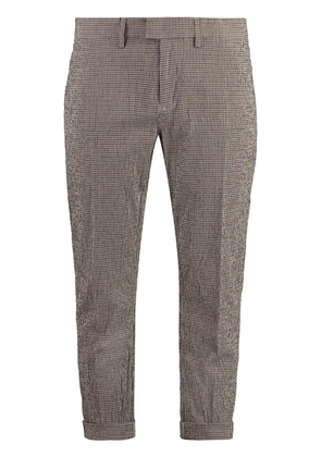 DONDUP check-pattern trousers - Brown
