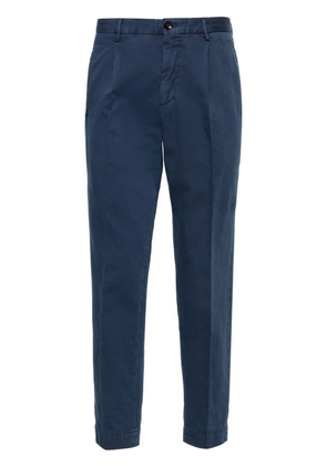 Incotex pleat-detail cropped trousers - Blue