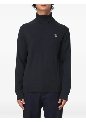 PS Paul Smith turtleneck zebra-detail sweater - Black