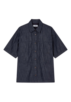 TOMBOY patch-pockets short-sleeve denim shirt - Blue