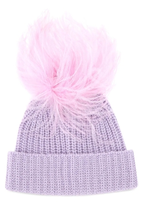 ART ESSAY cashmere beanie - Purple