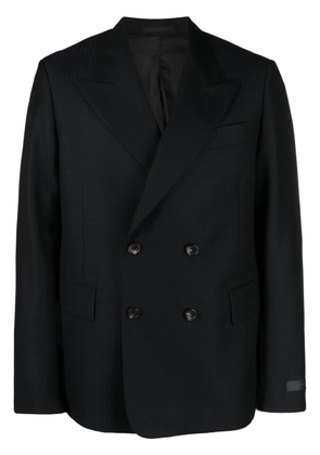 Lanvin checked double-breasted blazer - Blue