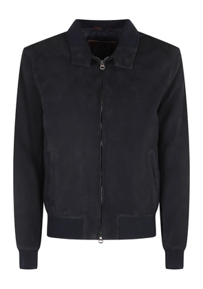 Stewart zip suede jacket - Blue