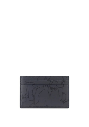 Alexander McQueen Graffiti leather card holder - Black