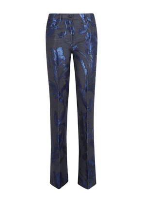 ETRO damask-print jeans - Blue