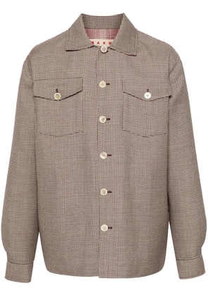 Marni houndstooth-jacquard shirt - Red