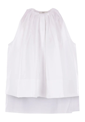 Co gathered-detailing top - White