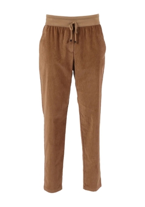 Lorena Antoniazzi corduroy-texture trousers - Brown