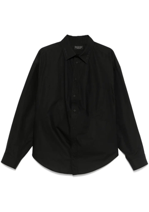 Balenciaga logo-embroidered shirt - Black