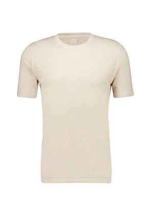 120% Lino Safari round-neck T-shirt - Neutrals