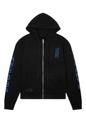 Chrome Hearts zip-up thermal hoodie - Black