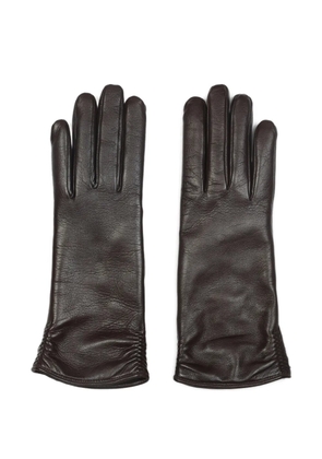 Giorgio Armani leather gloves - Brown