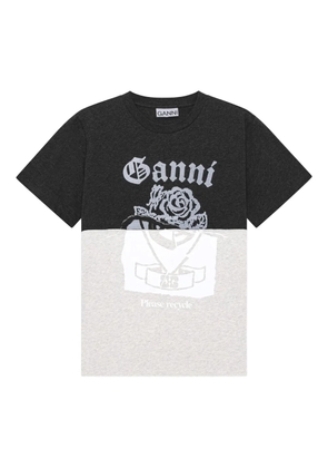 GANNI logo-print cotton T-shirt - Grey