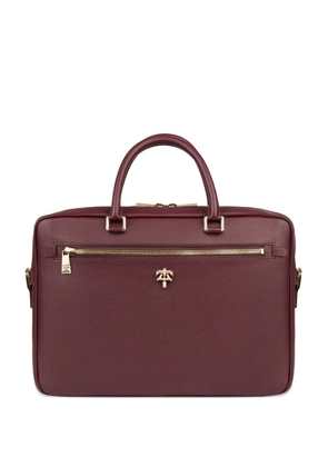 PLACE OF ËLMS crest grained leather briefcase - Red