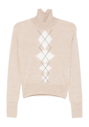 Ermanno Scervino diamond-pattern turtleneck top - Neutrals