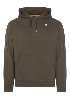 K-Way logo-patch long-sleeve hoodie - Green