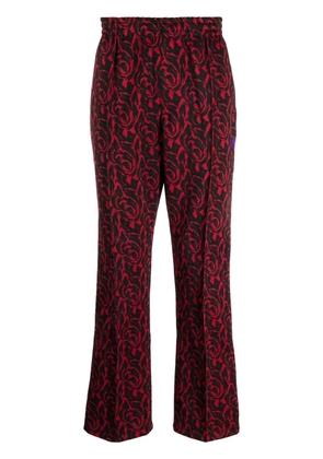 Needles pintuck bold-checked trousers - Red