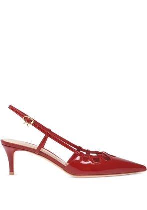 Gianvito Rossi 55mm Eloise cut-out heeled pumps - Red