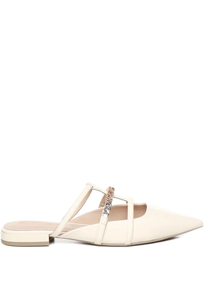 PINKO chain-embellished pointed-toe mules - Neutrals